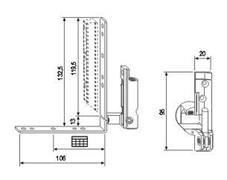 A400400606 F2 CERNIERA P/TRAVERSA ALLUM.TOP SX A11-12