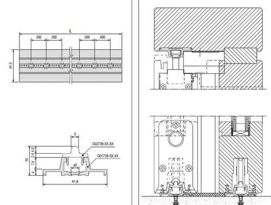 G017390201 H1 PROFILO GUIDA A C.SUP.INF.4MT AF1