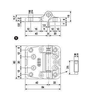 A494030204 F2 MAXI CERNIERA TERZA ANTA H60