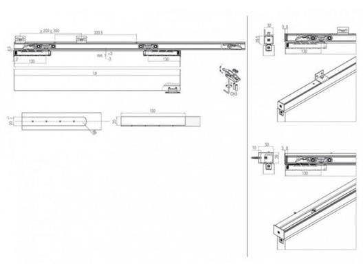 KIT 0600/80 SCORR.P/PORTE A FILO KG 80/120 KOBLENZ