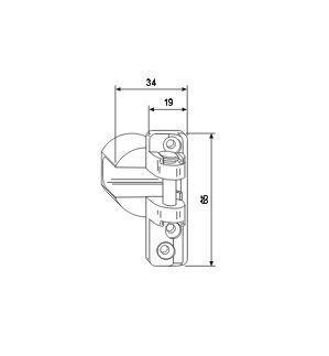 A400410102 F2 SUPPORTO FORBICE SX D.34 A4 BAT.15-18