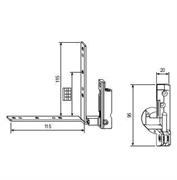 A400400106 F2 CERNIERA P/TRAVERSA ALLUM.TOP SX