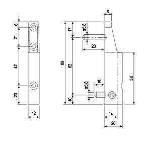 A509220700 C1 CERNIERA AGB FEMMINA KG 100 PERNO 6MA