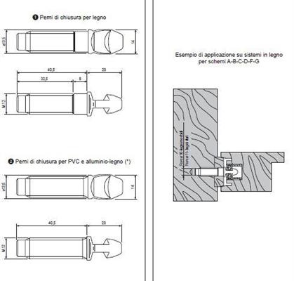 G407280003 H1 PERNO CHIUSURA NORMALE ZSL