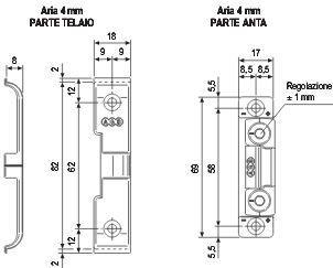 A448050500 F2 CERNIERE CENTRALE A12 B18/20 TEDI D40 E D34