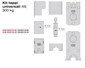 G002030093 H1 KIT TAPPI X ALZANTE SCORREVOLE NERO DA 300KG