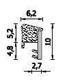 GUARNIZIONE 944AC NEUTRA FERMAVETRO TERMOPLAS.COESTRUSO