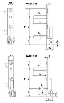 A442010713 F2 CERNIERA AGB MASCHIO FORARE D7X20X35