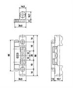 A507010500 F2 SUPPORTO FORBICE DOPPIO FORO 34 A12 B18