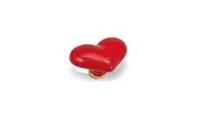 POMO METAL STYLE CUORE 39X39H30 MG30418 PORCELL BIANCA