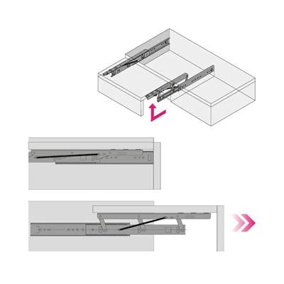 GUIDA X TAVOLI A ESTRAZIONE COMPLANARE CM.35 ART 98350 RAM