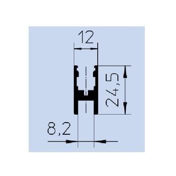 profilo colibri cornice vetro inf/sup cm.300 10032351313qa