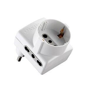 adattatore salvas.schuko+2bival bianco 70066 electraline